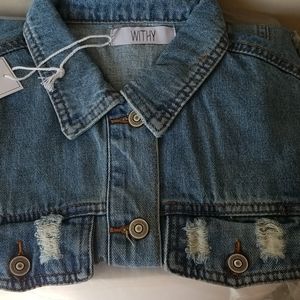 NWT Withy Distressed Jean Jacket